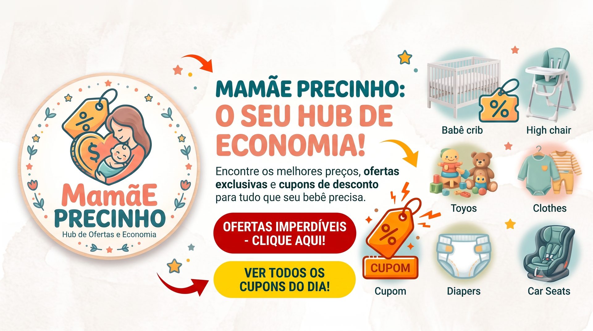 Mamãe Precinho — Hub de Ofertas e Economia